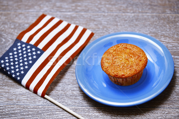 US flag and festive cake Stock photo © Novic