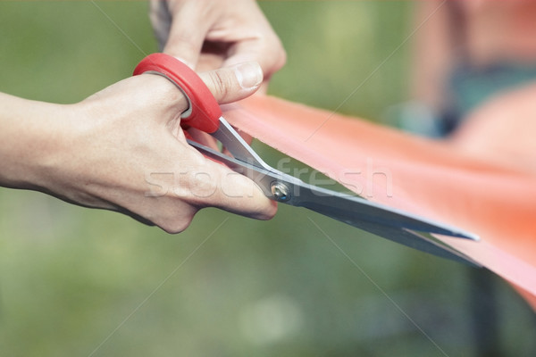 Mâini femeie croitor Imagine de stoc © Novic