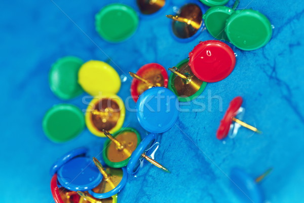 Wet pushpins on a blur background Stock photo © Novic