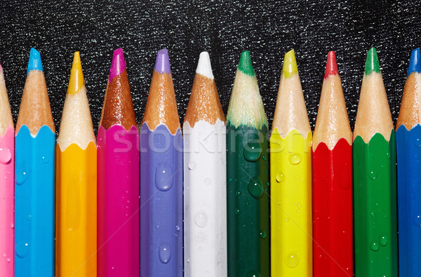 Humide crayons vue crayon [[stock_photo]] © Novic