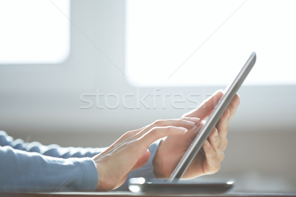 Tablet computer user Stock photo © Novic