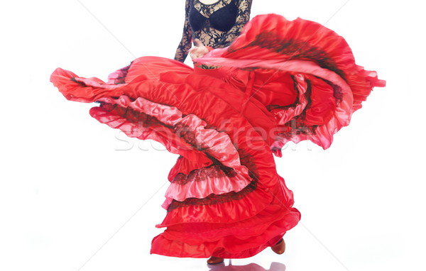 Primer plano foto dama traje baile flamenco Foto stock © Novic