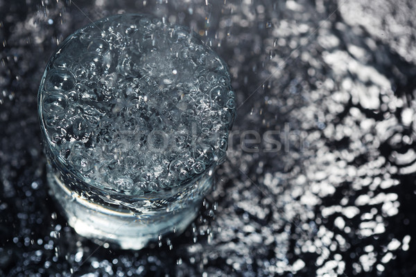 Water glass under the rain Stock photo © Novic