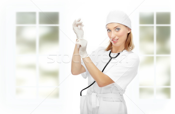 Smiling nurse Stock photo © Novic