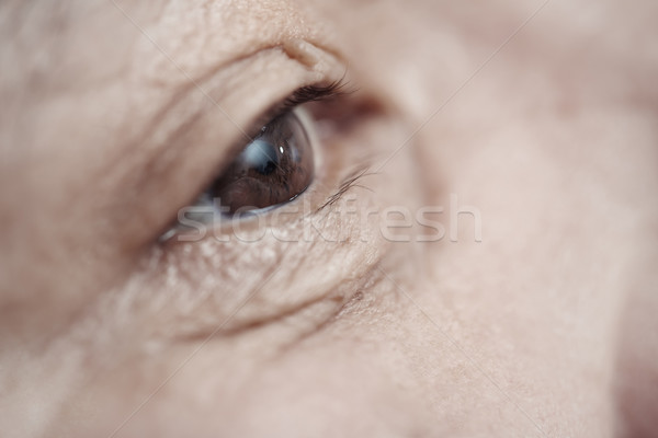 Senior Mann Ansicht Auge ältere Stock foto © Novic