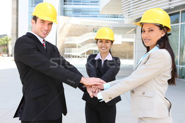 Costruzione squadra business uomo donna stretta di mano Foto d'archivio © nruboc