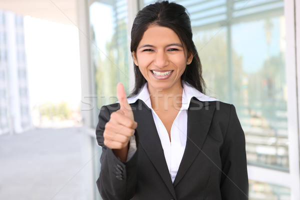 Foto stock: Indiano · mulher · de · negócios · sucesso · bastante