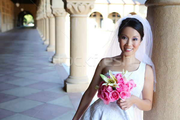 Pretty woman sposa naturale illuminazione bella asian Foto d'archivio © nruboc