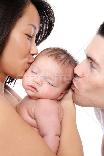 Genitori bacio baby mamma papà madre Foto d'archivio © nruboc