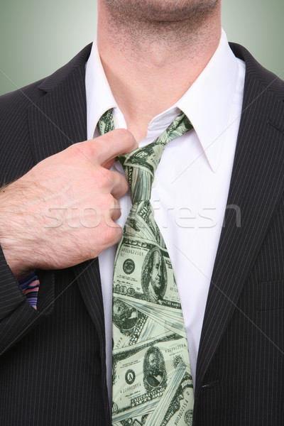 Homme d'affaires argent cravate affaires travaux corps Photo stock © nruboc