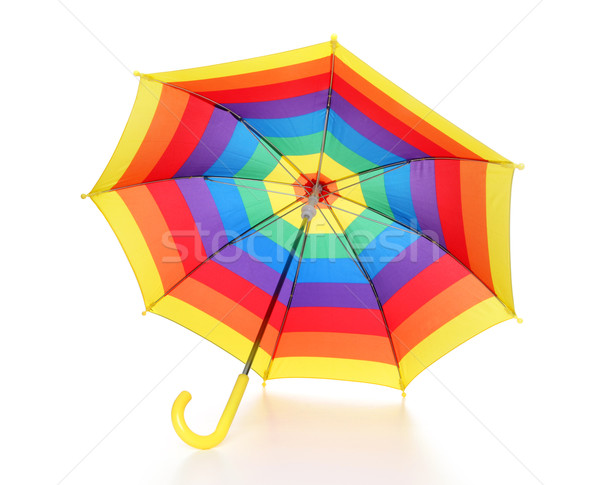 Rainbow ombrello colorato colorato bianco sfondo Foto d'archivio © nruboc