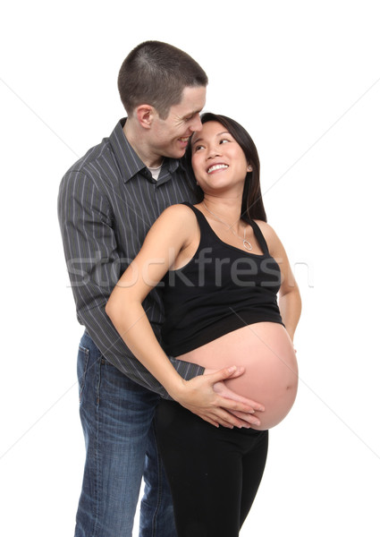 Foto stock: Diverso · casal · homem · mulher · sorrir · amor