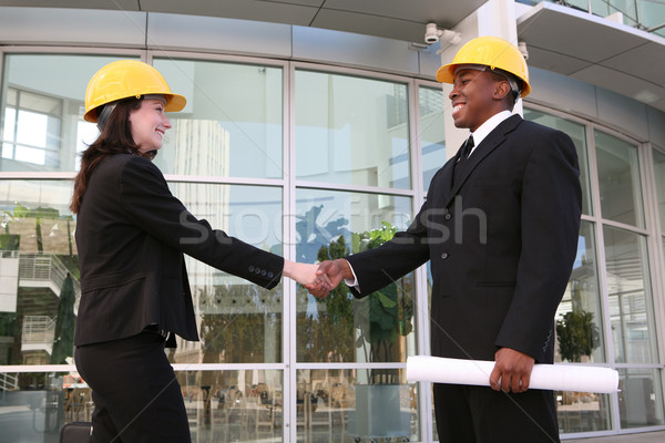 Man and Woman Construction Team Stock photo © nruboc