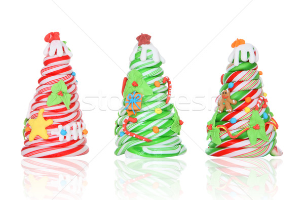 Candy Cane Christmas Trees Stock photo © nruboc