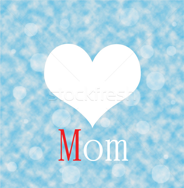 Love Mon with red on blue cloud background Stock photo © nuiiko