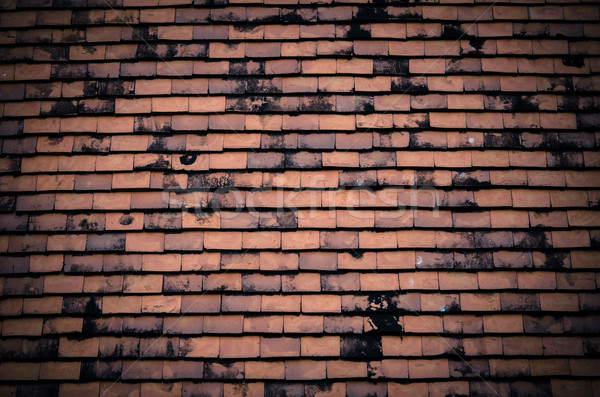 Black tiled roof for background usage  Stock photo © nuiiko