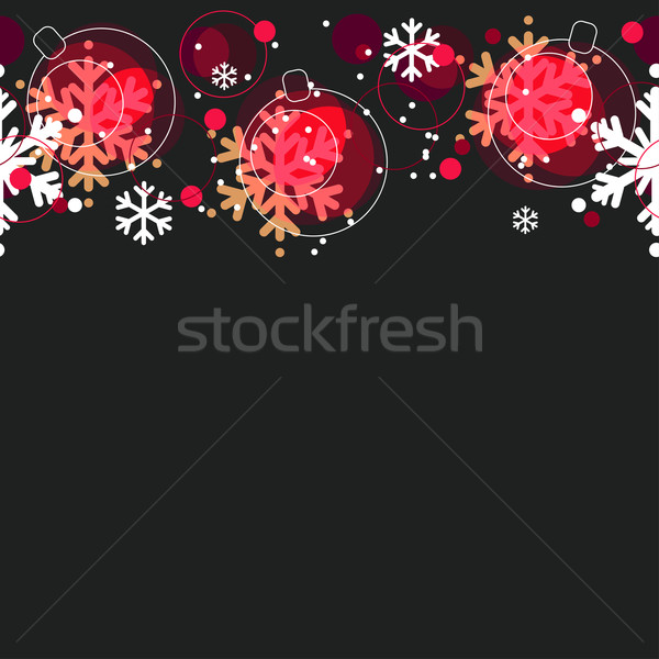 Motif de noël rouge blanche flocons de neige [[stock_photo]] © nurrka