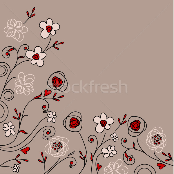 Floral pastel joli contour fleurs nature [[stock_photo]] © nurrka