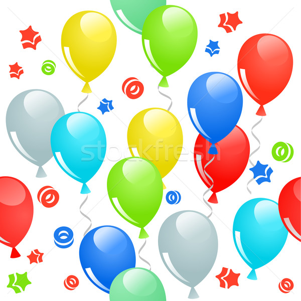 Ballonnen confetti achtergrond vliegen patroon Stockfoto © nurrka