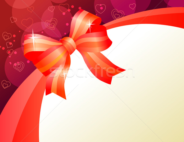 Rouge arc saint Valentin carte de vœux grand [[stock_photo]] © nurrka