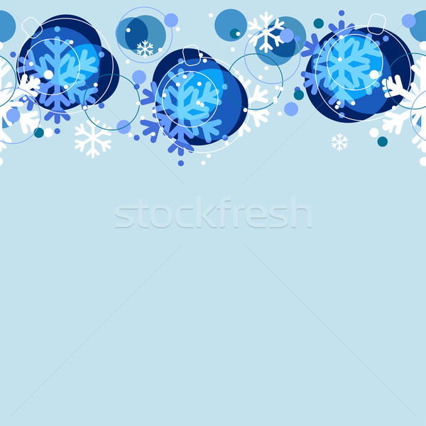 Motif de noël bleu blanche flocons de neige [[stock_photo]] © nurrka