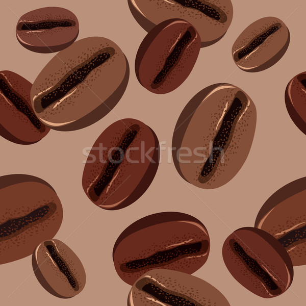 Seamless pattern with coffee beans Stock photo © nurrka