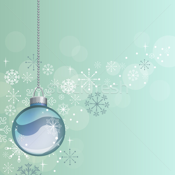 синий подвесной мяча голубой Рождества свет Сток-фото © nurrka
