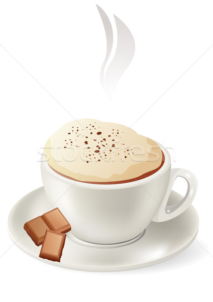 Cup of hot cappuccino Stock photo © nurrka