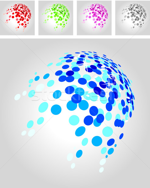 Abstract symbol made of dots Stock photo © nurrka