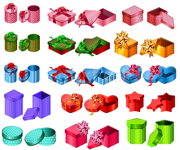 Collection of different gift boxes Stock photo © nurrka