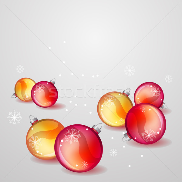 Noël carte de vœux rouge or verre [[stock_photo]] © nurrka