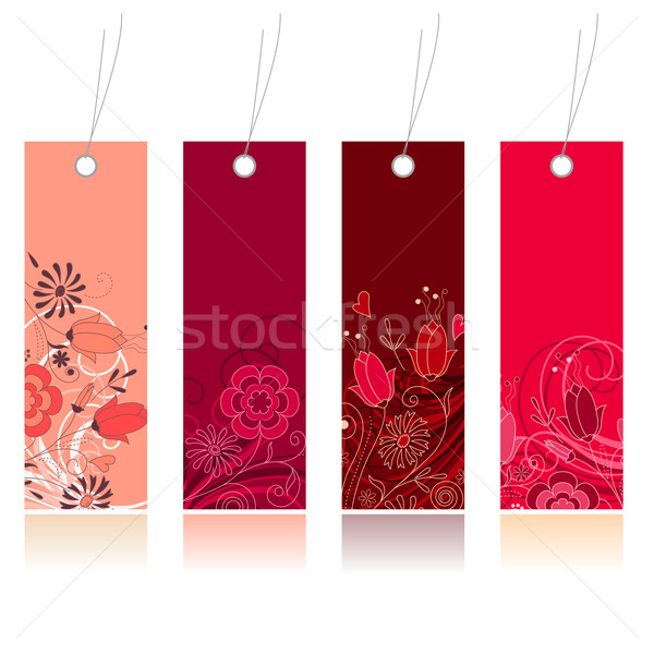 Shopping floral tags for any seasons Stock photo © nurrka