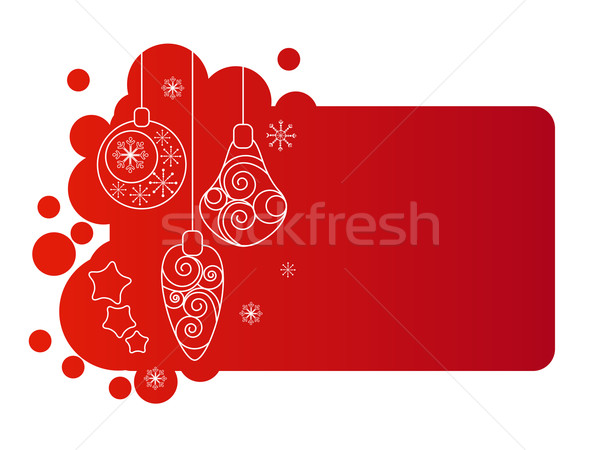 Rouge Noël cadre suspendu contour [[stock_photo]] © nurrka
