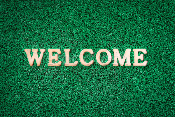 Welcome Text on Green Stock photo © nuttakit