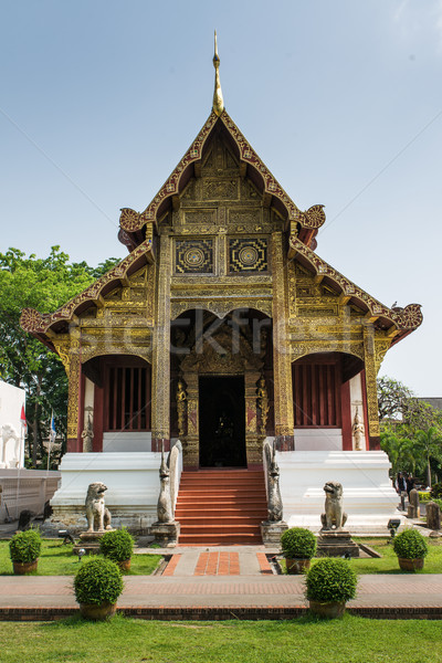 Front of the church at Phra Singh Temple Stock photo © nuttakit