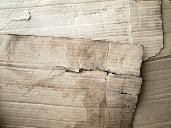 Vuile gescheurd bruin karton papier werk Stockfoto © nuttakit