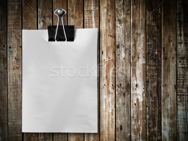 Foto stock: Madera · panel · negro · clip · blanco