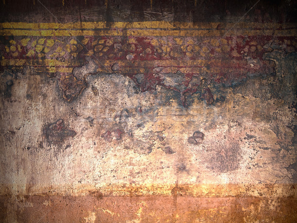 Old grunge wall of thai temple Stock photo © nuttakit
