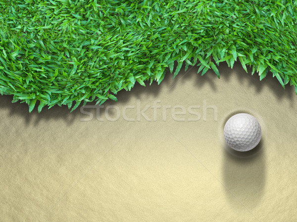 ゴルフボール 白 砂 緑の草 草 スポーツ ストックフォト © nuttakit