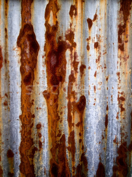 古い 亜鉛 シート 垂直 美しい 錆 ストックフォト © nuttakit