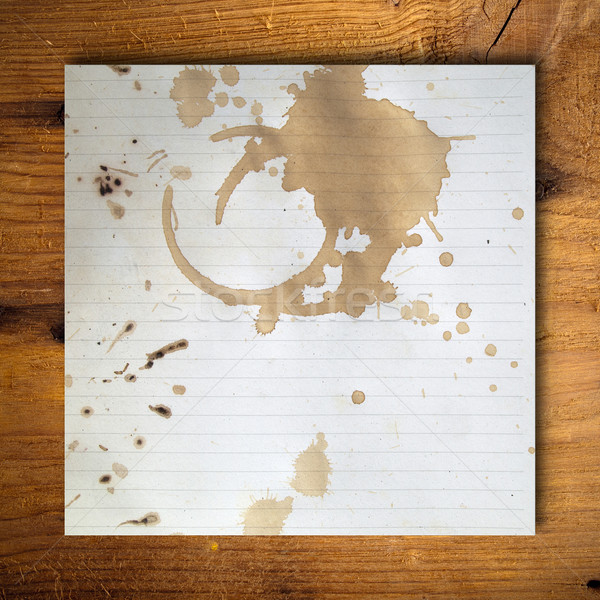 Coffee stains on blank white paper Stock photo © nuttakit