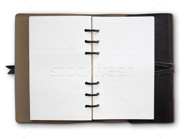 Old Brown Leather cover notebook Stock photo © nuttakit