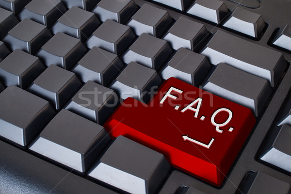 Red FAQ button Stock photo © nuttakit