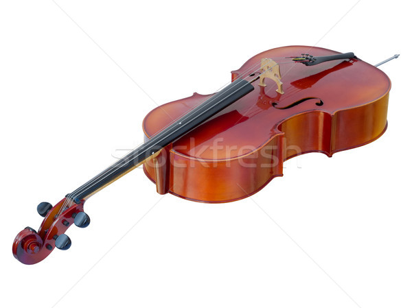 Cello weiß isoliert neue Weg Hintergrund Stock foto © nuttakit