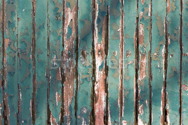 Old Green chipping wood wall Stock photo © nuttakit