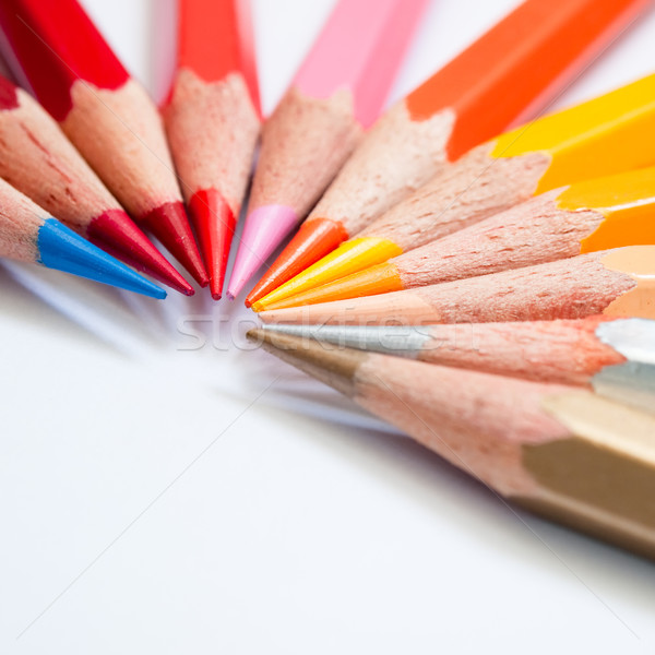 Stock photo: Hot tone color pencil