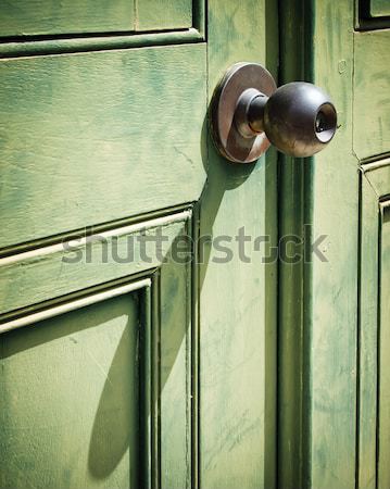 Stock photo: Old iron doorknob