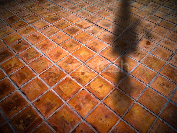 Square red tiles floor Stock photo © nuttakit