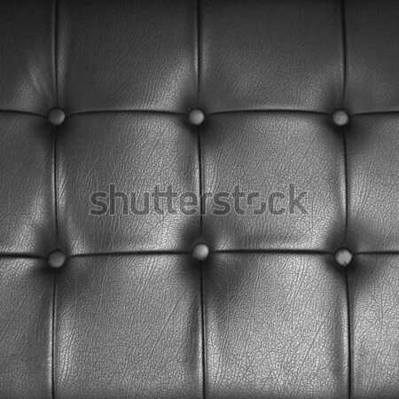 Stock foto: Schwarz · Leder · Dekoration · Textur · fertig · Möbel