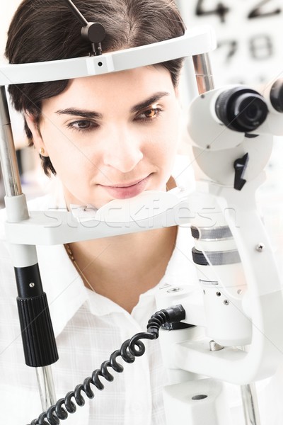 Stock photo: At the Optician